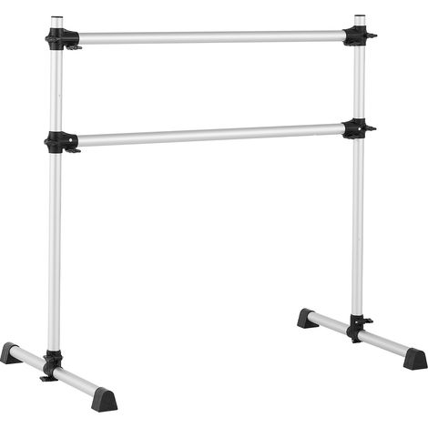 Mophorn Sbarra per Balletto Autoportante con Doppia Barra, Capacità di Carico 136 kg, Altezza Regolabile da 170 a 1165 mm, Struttura in Alluminio per Danza, Stretching e Allenamento dell'Equilibrio