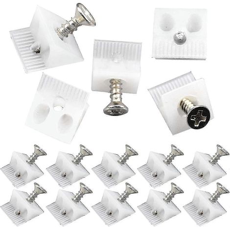 100 pièces de clips de renfort en forme de L pour tiroirs, pour réparer les meubles qui s'affaissent, petites cales de réparation de tiroirs, fixations avec vis (1/5)