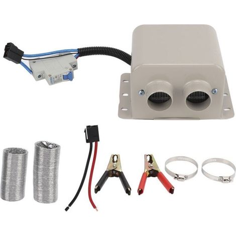Elektrische Auto-Entfrosterheizung. 800 W. Tragbar. Schnelle Aufheizung. Windschutzscheibenheizung mit 2 Öffnungen. 12 V. (1/4)