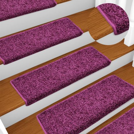 Tapis d'escalier 10 pcs,Marchettes d'escalier,Protections d'escalier 65x21x4 cm Violet DVNEI912911 (1/5)