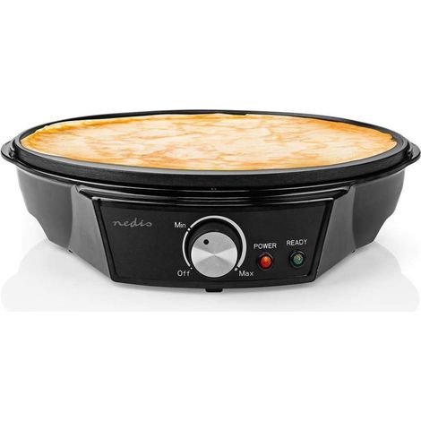 Crêpière électrique 1200W Ø30 cm Machine à crêpes Métal revêtement anti-adhésif NEDIS (1/8)