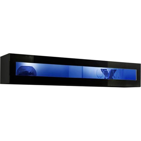 Bloc Mural Design LED "Fly II" 160cm Noir (1/3)