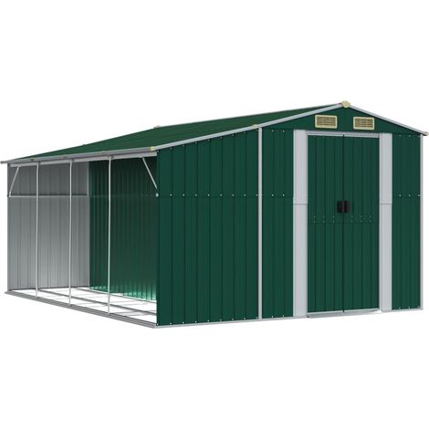 Maison Exclusive - Capanno da Giardino Verde 277x365,5x179 cm in Acciaio Zincato