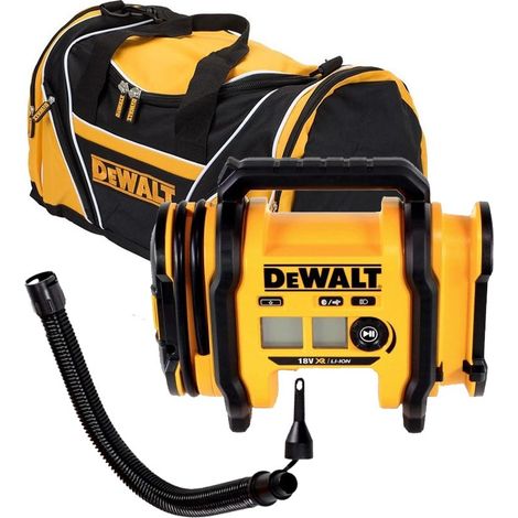 DeWalt DCC018N 18V XR Cordless Inflator Triple Source + In Car 12v Charger + Bag (1/4)