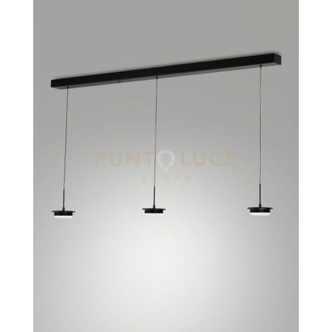 3805-48-101 MONTATURA NERA COMPLETA LINEARE CCT 2700K - 3000K - 4000K-  42W - 4530 lm 3 LCUI DIMMERABILE