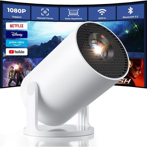 Filiyano – projecteur portable intelligent – Mini projecteur portable intelligent (dernier modèle 2025) avec Wi-Fi et Bluetooth, applications (1/5)
