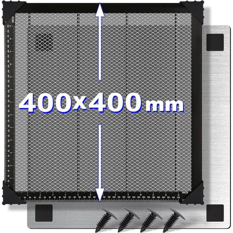 Honeycomb Table de travail pour machine à graver laser 400x400x22mm, Table de Lit Laser en Nid d'Abeille Avec plaque en aluminium Dissipation Rapide de la Chaleur, Compatible avec Différen (1/5)