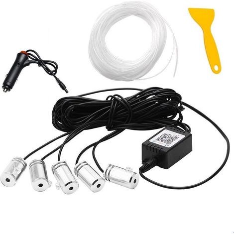 Bande LED intérieure pour voiture, 16 millions de couleurs, 5 en 1 avec (1/5)