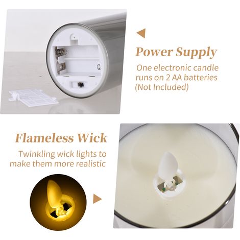 3er-Pack flammenlose, flackernde LED-Säulenkerzen, batteriebetrieben, mit Fernbedienung, für Feste, Hochzeiten, Weihnachten, Partys, Zuhause, Höhe 10,2 cm, 12,7 cm, 15,2 cm (1/2)