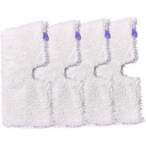 4 Pièces tampons de nettoyage de remplacement en microfibre domestique pour vadrouilles à vapeur Shark série S3500 S3550 S3901 S3601 S3501 (1/4)