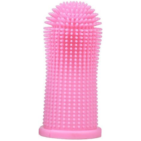 Dog Toothbrush Pink 2.3 x 2.3 x 5 cm 1 360 Degree Toothbrush for Cat and Dog, Teeth Cleaning, Finger Toothbrush (1/5)