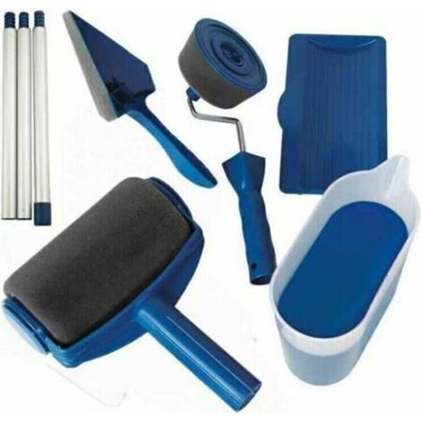 Rouleau à peinture sans couture Paint Roller Set pour la peinture de murs, portes, planchers, plafonds, Toit ou autre grande surface, pas de préparation, pas de désordre,