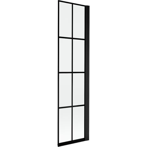 Mexen – Paroi de douche pliante 1-volet droite 50 x 150 cm – Verre trempé 6 mm – Finition noire – Joint en élastomère évacuant l'eau – 8A90500017077P (1/4)