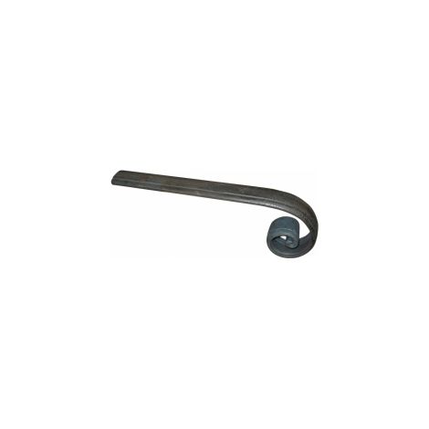 Deco Fer Forge – Crosse de main courante creuse rainurée 45mm – Épaisseur 15mm – Fer forgé à souder – Finition brut à peindre ou vernir
