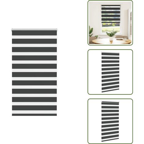 vidaXL Zebrarollo Schwarz 70x150 cm Stoffbreite 65,9 cm Polyester (1/5)