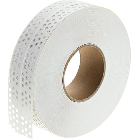 Ruban masquage pour Plaques de Plâtre 40m x 5cm, Bande de Joint en PVC Perforé Flexible pour Angles Intérieurs et Extérieurs, Armature Anti-fissures pour Cloisons, Plafonds et Rénovation (1/5)