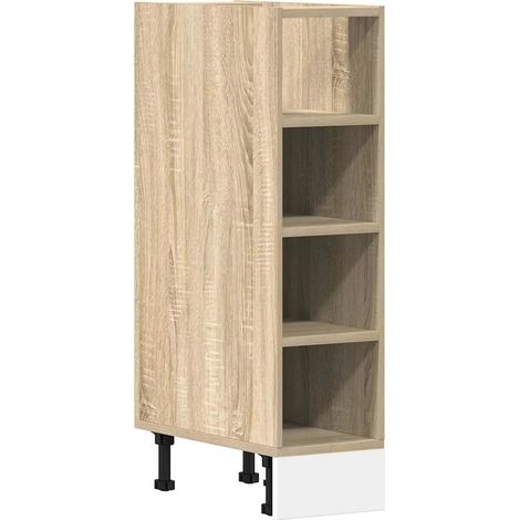 Armadio basso multifunzione da cucina portaoggetti 20 x 44 x 81 cm in legno multistrato rovere sonoma 020050456
