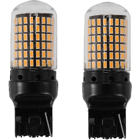 2 ampoules LED Canbus 7440 ultra-lumineuses sans défaut T20 W21W 144 SMD pour feux de recul, feux arrière et clignotants (1/5)