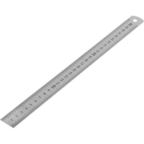 Règle métallique métrique en acier inoxydable de 30 cm avec poche (1/5)