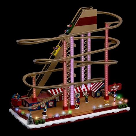 Paris Prix - Village De Noël Manège fête Foraine 45cm Multicolore
