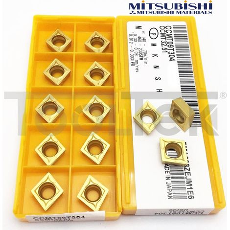 PLACCHETTE INSERTO UTENSILI TORNIO INSERTI 10pz ROMBOLATO CCMT09TT304