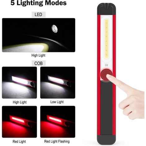 Lampe torche LED rechargeable magnétique 500 lm 5 modes USB (1/5)