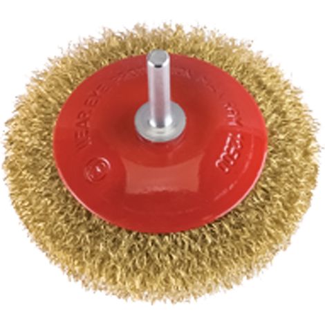 SPAZZOLA CIRCOLARE CONICA Ø mm 90 - gambo mm 6  - PG
