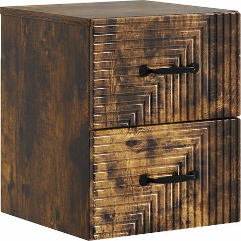 Wall-Mounted Bedside Cabinet Smoked Oak 34.5 x 33 x 40 cm vidaXL