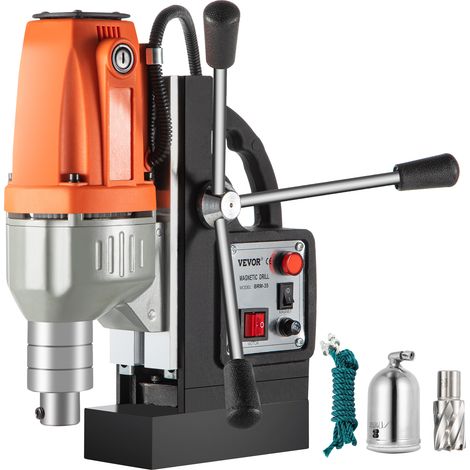 VEVOR Perceuse magnetique 220 V-240 V Perceuse magnetique 980 W, Perceuse a metaux haute puissance 680 tr/min, Perceuse a metaux multifonction 35 mm Perceuse a noyau pour le percage et le taraudage