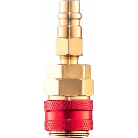 Adaptateur HP/LP basse pression (LP) pour climatisation automobile - Adaptateur de conversion en laiton pour raccord de service (1/2)
