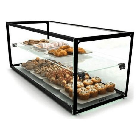 Vitrine Neutre Expo Plano - 1200 mm - Grande - 2 Niveaux - Sayl