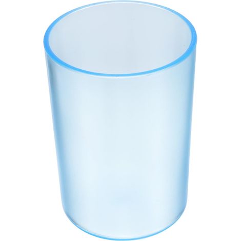 Gobelet à brosse à dents transparent en plastique robuste pour salle de bain et boisson, avec design lisse sans pores, sûr pour les enfants et polyvalent (1/5)