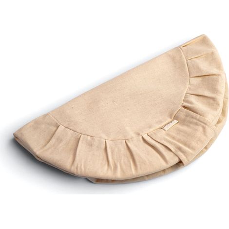 Fodera per cuscino da meditazione Zafu - Cotone naturale, piatta