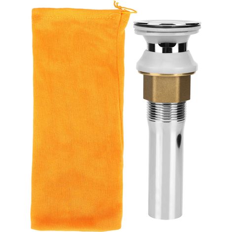 Bonnet d'évacuation de lavabo avec panier filtre anti-cheveux, bouchon de vidange en laiton, accessoire de drainage anti-colmatage pour salle de bain (1/5)
