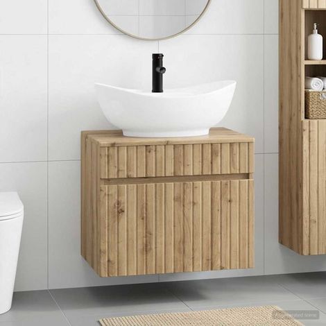 Set di mobili per il bagno Rovere Artigianale vidaXL (1/5)