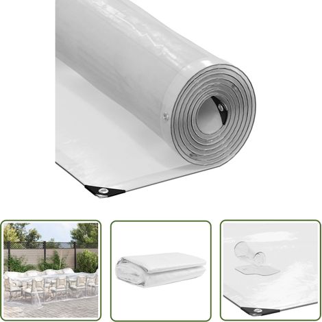 vidaXL Transparente Plane mit Ösen 4x6 m Polyethylen (1/5)