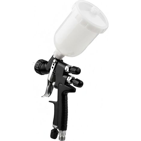 HVLP Air Spray Gun Kit 1.0mm – 250cc Gravity Feed Cup – Mini Portable Paint Sprayer 360 Degree for Auto Repair Furniture Wall Painting Model Making (1/5)