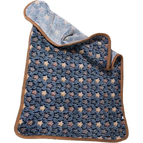 Warm pet blanket autumn winter small star print fluffy cold resistant dog cat for puppies dogs cats blue purplish M: 60x40cm / 23.6x15.7in.