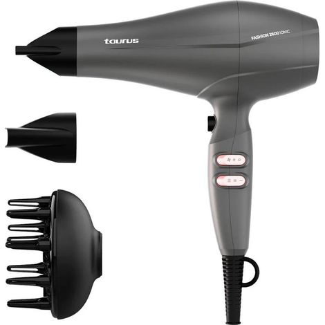 TAURUS secador ionico fashion 2600w , Secador iónico Fashion 2600W Taurus 900399, un secador de pelo de alto rendimiento diseñado para un secado rápido, eficaz y con menor encrespa