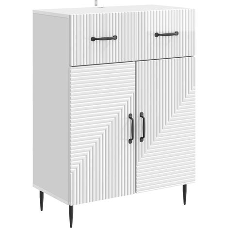 Credenza Bianco Lucido 66 x 34,5 x 89,5 cm Legno ingegnerizzato vidaXL