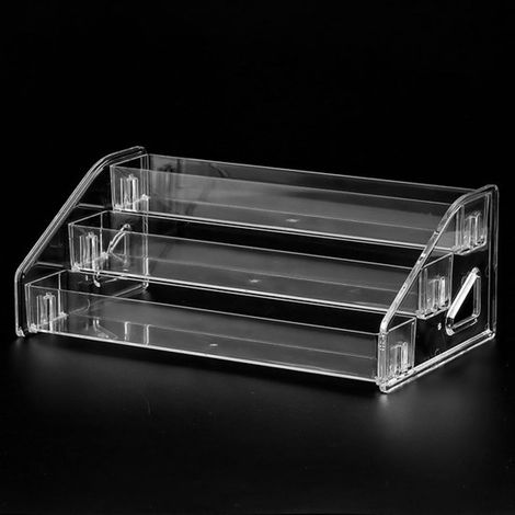 Organisateur de maquillage surélevé avec étagère de rangement pour cosmétiques parfums et soins de la peau (1/5)