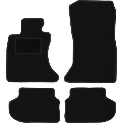 Alfombrillas de terciopelo negro para BMW 5 F10 FL xDrive Sedán (2013-2017) (1/5)