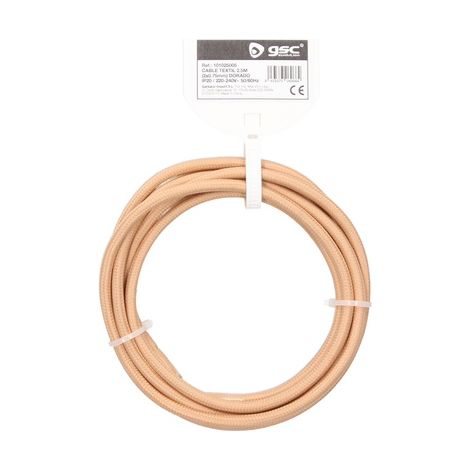 Cable textil 2,5M (2x0.75mm) Dorado