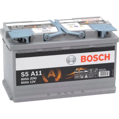 Batería de coche start stop AGM 80Ah 800 A EN Bosch S5A11