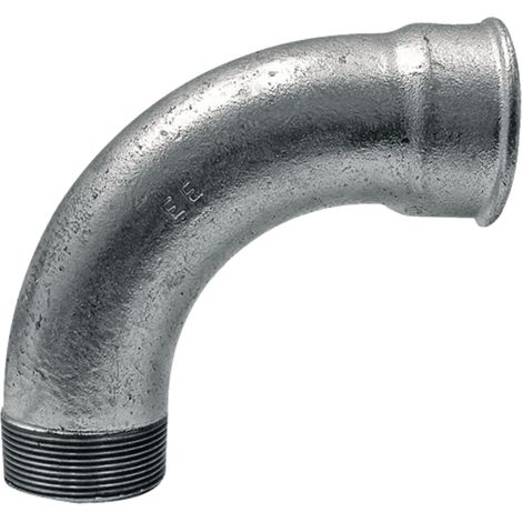 Coude en fonte galvanisée à 90 degrés, 1 pouce, GZ GW