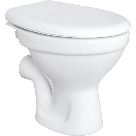 Stand WC Toilette Abgang Waagerecht Wand Tiefspüler Stehend + Softclose-Deckel Stand WC Toilette Abgang Waagerecht Wand Tiefspüler Stehend + Softclose-Deckel (1/5)