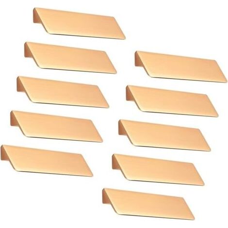 10 Pièces 128mm Entraxe Boutons de portes Cuisine Armoire Porte Poignées Placard Tiroir Chambre Meubles Tirer, Alliage D'aluminium, Avec des Vis, Or (1/5)