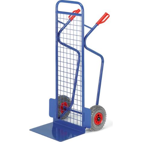 Rollcart Große Gitter-Stapelkarre aus Stahlrohr 250kg Tragkraft Vollgummi