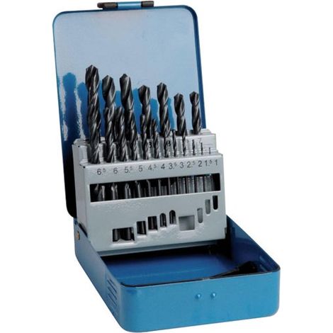 Tivoly – Coffret métal HSS – 19 forets pour perceuse – Diamètre 1 à 10 mm – Acier pour métaux – Coupe nette sans éclat (1/5)