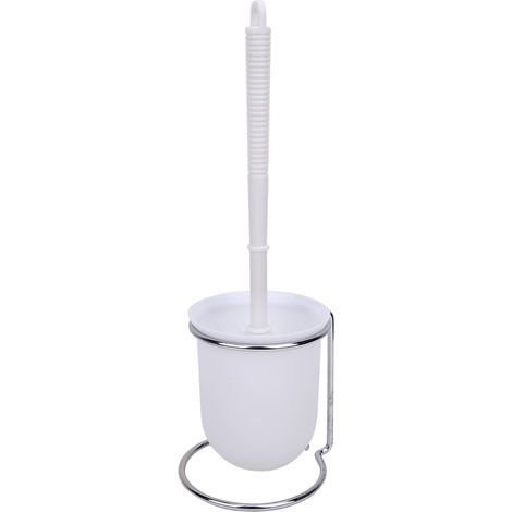 Ensemble Brosse WC Inox Support Ventouse Sans Perçage Salle De Bain Maison Lot De 1 (1/5)